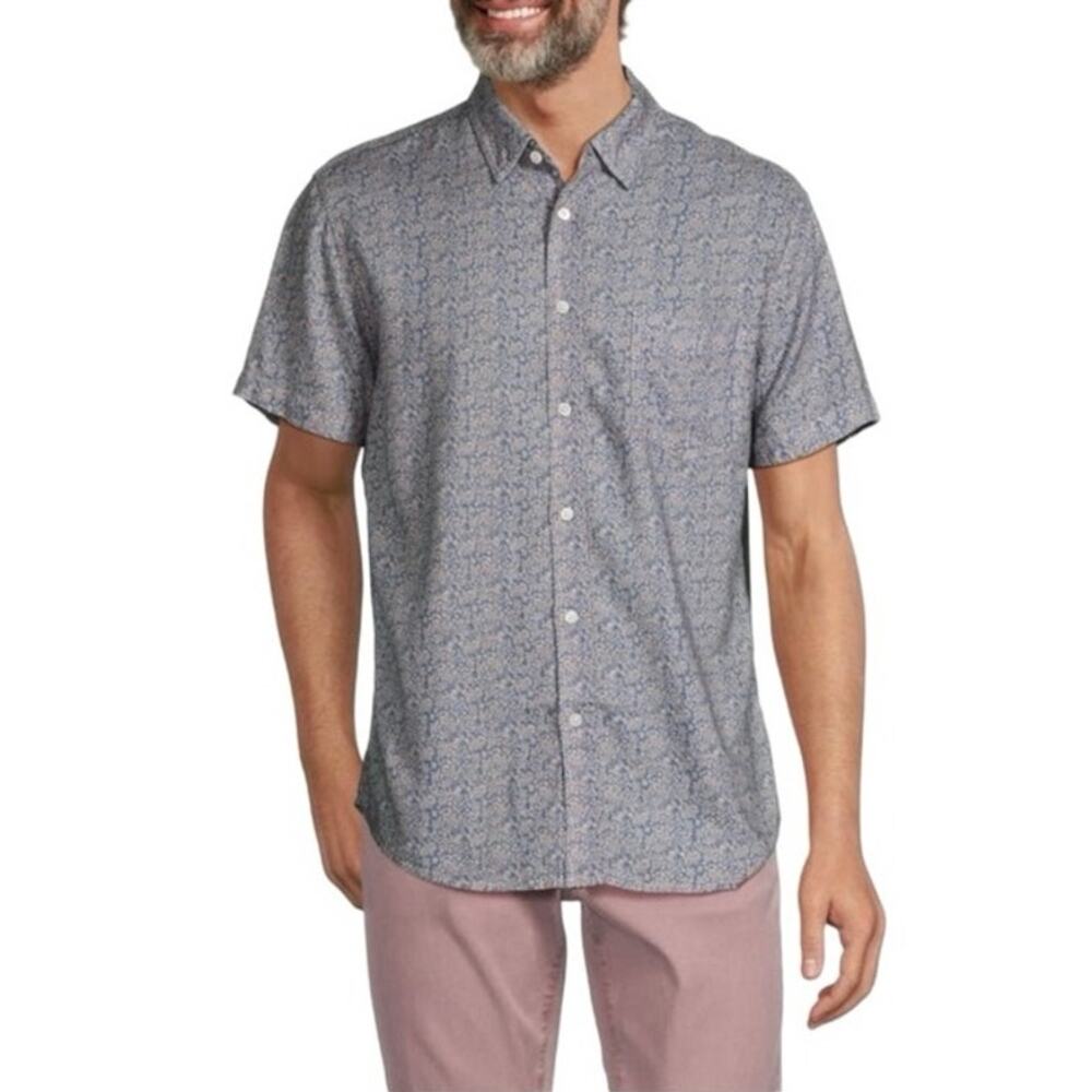 Rails Men’s Carson Floral Print Linen Blend Button Down Shirt Size Xl
